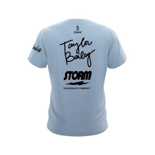 Storm Taylor Bailey Blue Slate CoolWick Bowling Jersey - Image 2