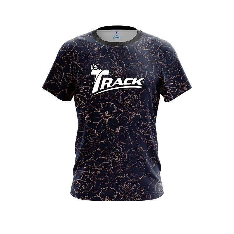 Track Navy rose gold CoolWick Bowling Jersey