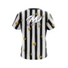 Motiv Valentines Black and White Stripes Coolwick Bowling Jersey - Image 2
