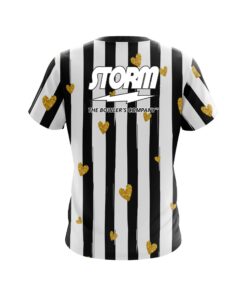Alternative view of Storm Valentines Black and White Stripes Coolwick Bowling Jersey
