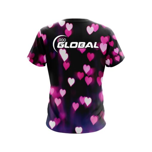 900 Global Valentines Hearts Coolwick Bowling Jersey - Image 2