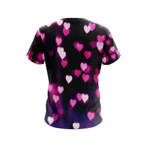 Plain Valentines Hearts Coolwick Bowling Jersey - Image 2