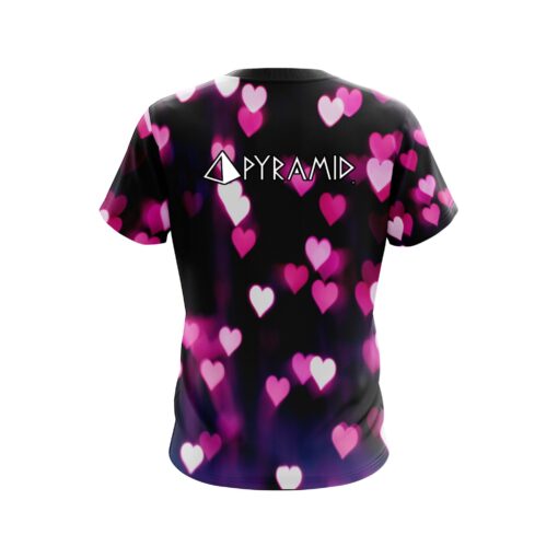 Pyramid Valentines Hearts Coolwick Bowling Jersey - Image 2