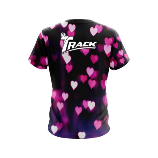 Track Valentines Hearts Coolwick Bowling Jersey - Image 2