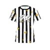 Motiv Valentines Black and White Stripes Coolwick Bowling Jersey