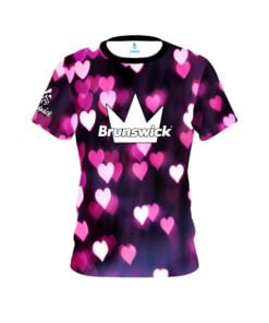 Brunswick Valentines Hearts Coolwick Bowling Jersey