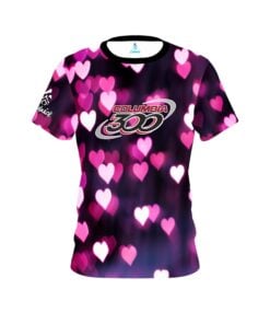 Columbia 300 Valentines Hearts Coolwick Bowling Jersey