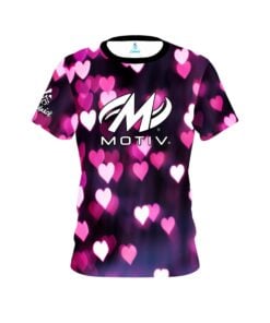 Motiv Valentines Hearts Coolwick Bowling Jersey