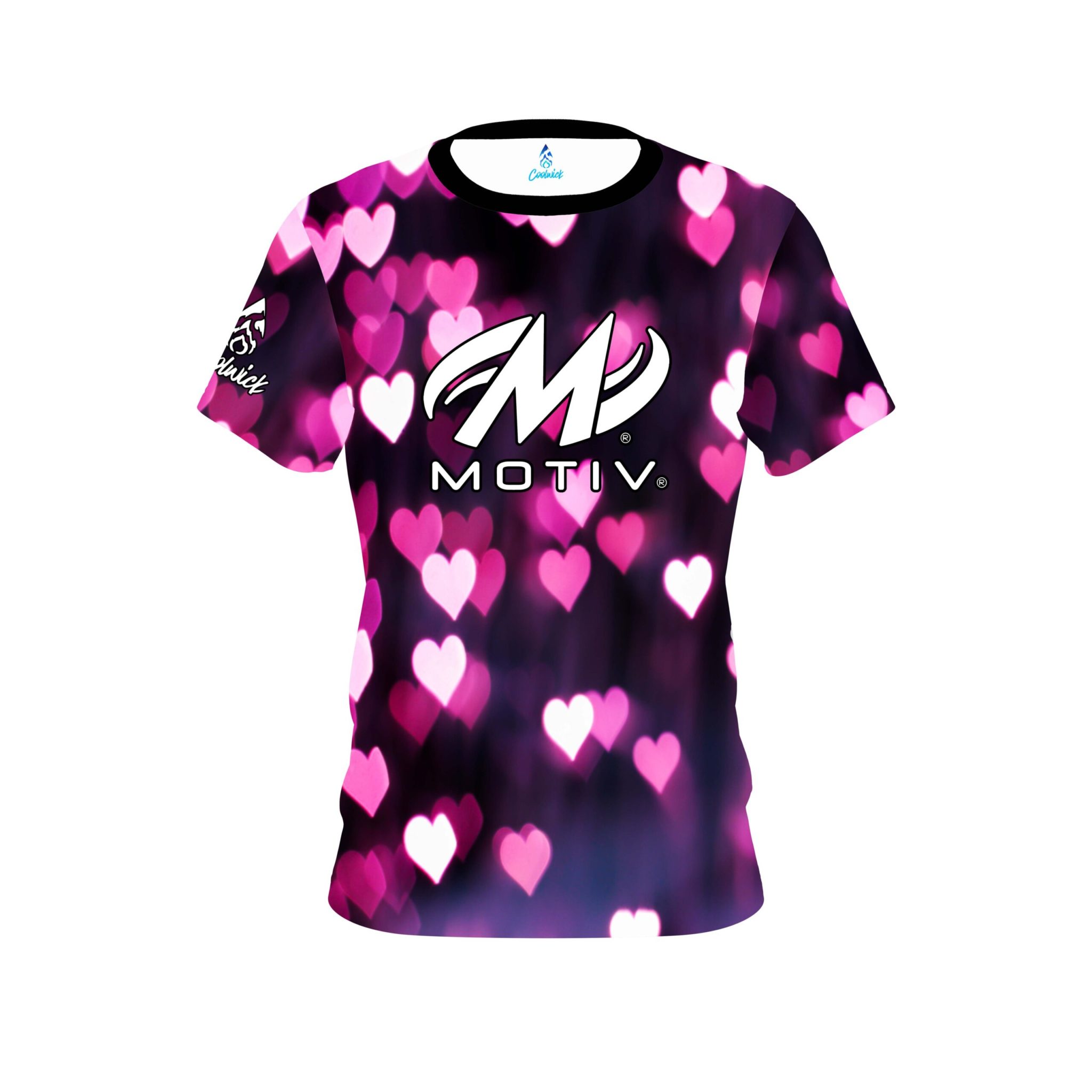 Motiv Valentines Hearts Coolwick Bowling Jersey