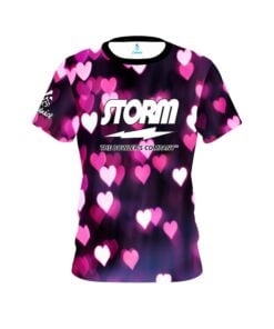 Storm Valentines Hearts Coolwick Bowling Jersey