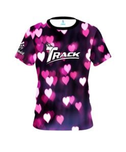 Track Valentines Hearts Coolwick Bowling Jersey