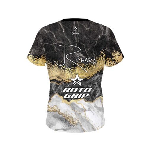 Jordan Richard Star Black Gold Marble Replica CoolWick Bowling Jersey - Image 2