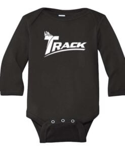 Track Black Long Sleeve Coolwick Baby Bodysuit