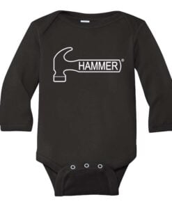 Hammer Black Long Sleeve Coolwick Baby Bodysuit