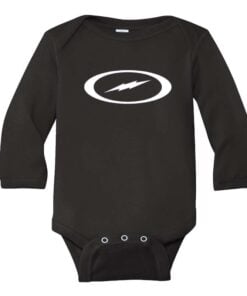 Storm Black Long Sleeve Coolwick Baby Bodysuit