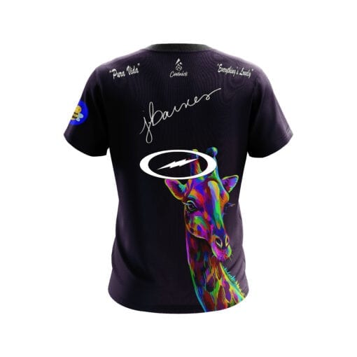 Josie Barnes Colorful Giraffe Replica CoolWick Bowling Jersey - Image 2