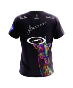 Alternative view of Josie Barnes Colorful Giraffe Replica CoolWick Bowling Jersey