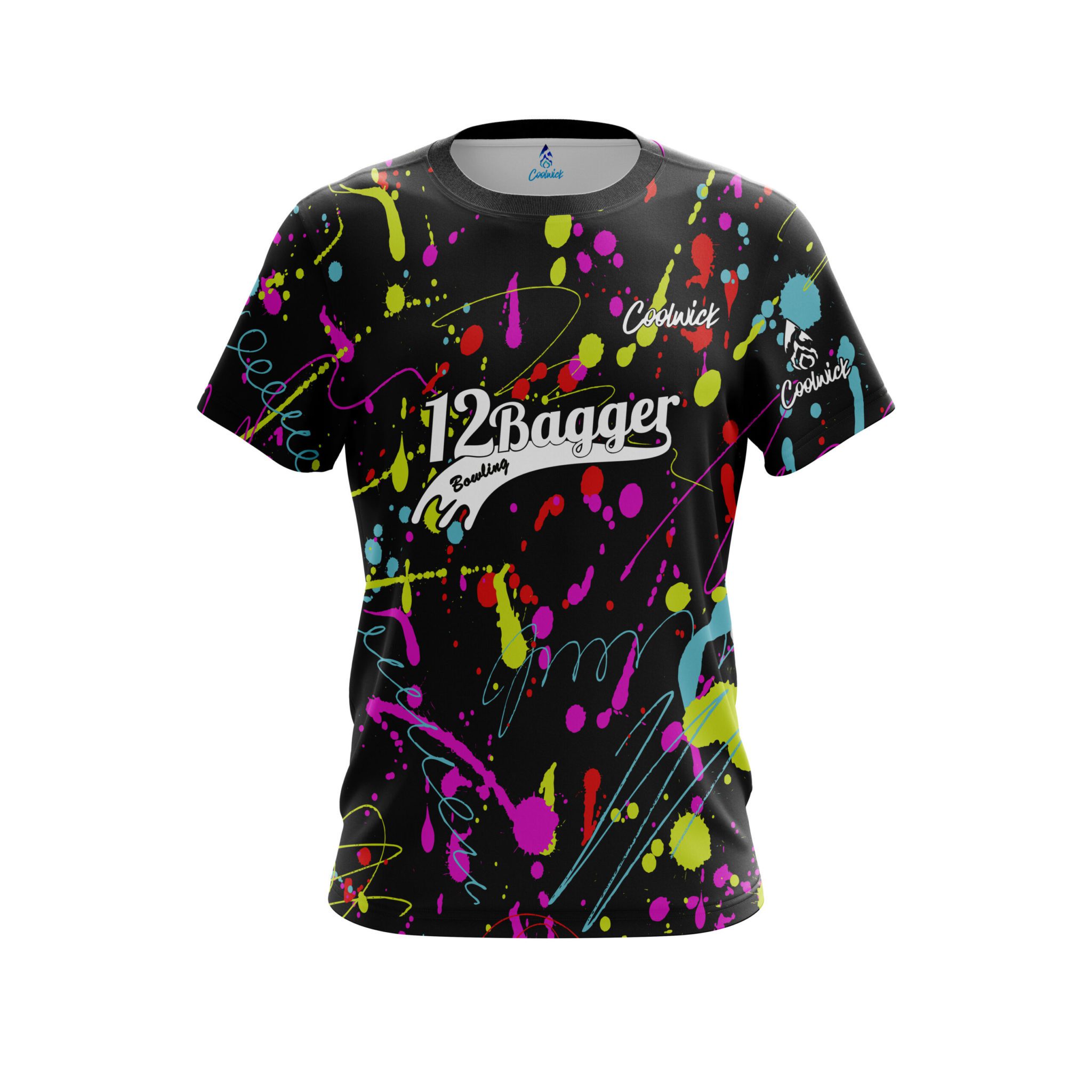 Sara DiScioscia 12 Bagger Paint Splatter CoolWick Bowling Jersey