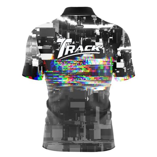 Track Glitch Quick Ship CoolWick Sash Zip Bowling Jersey - Image 2