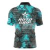 Roto Grip Teal Honeycomb Quick Ship CoolWick Sash Zip Bowling Jersey - Image 2