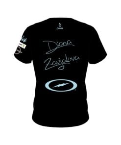 Alternative view of Storm Diana Zavjalova Black Light Blue CoolWick Bowling Jersey