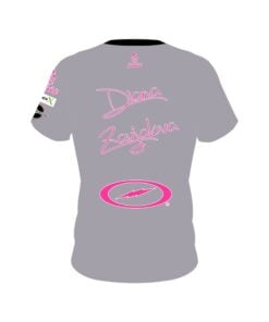 Alternative view of Storm Diana Zavjalova Grey Pink CoolWick Bowling Jersey