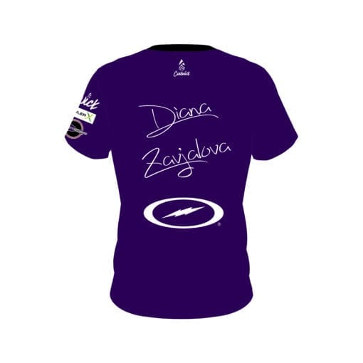 Storm Diana Zavjalova Purple White CoolWick Bowling Jersey - Image 2