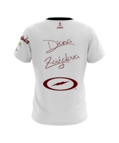 Alternative view of Storm Diana Zavjalova White Burgundy CoolWick Bowling Jersey