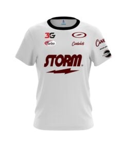 Storm Diana Zavjalova White Burgundy CoolWick Bowling Jersey