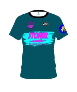 Josie Barnes Teal and Pink Replica CoolWick Bowling Jersey