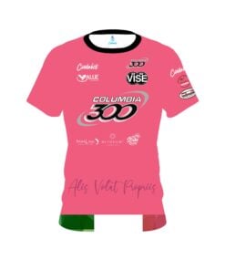 Columbia 300 Sandra Gongora Fierce Pink CoolWick Bowling Jersey