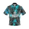 Roto Grip Teal Honeycomb Quick Ship CoolWick Sash Zip Bowling Jersey