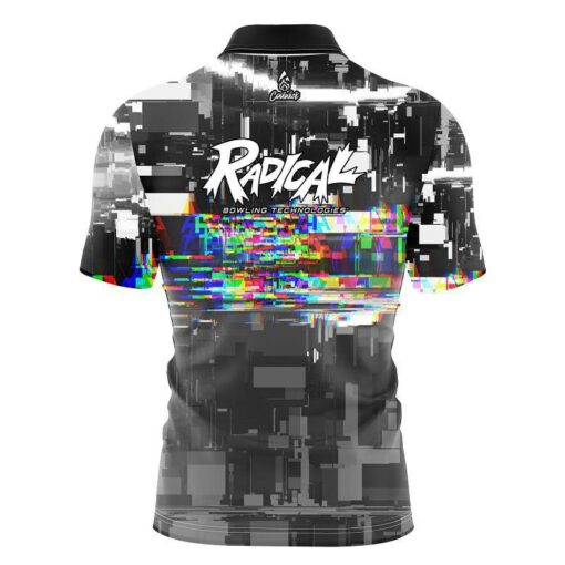 Radical Glitch Quick Ship CoolWick Sash Zip Bowling Jersey - Image 2
