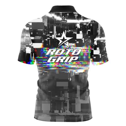 Roto Grip Glitch Quick Ship CoolWick Sash Zip Bowling Jersey - Image 2