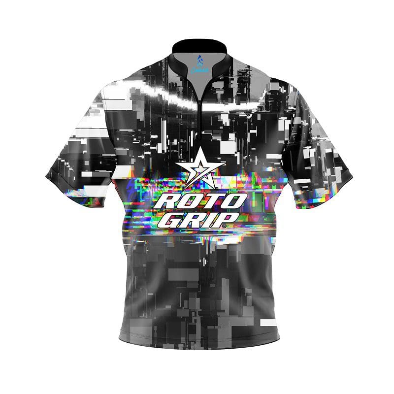 Roto Grip Glitch Quick Ship CoolWick Sash Zip Bowling Jersey