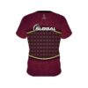 900 Global Maroon Barricade CoolWick Bowling Jersey - Image 2