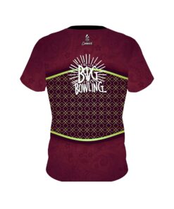 Alternative view of Big Bowling Maroon Barricade CoolWick Bowling Jersey