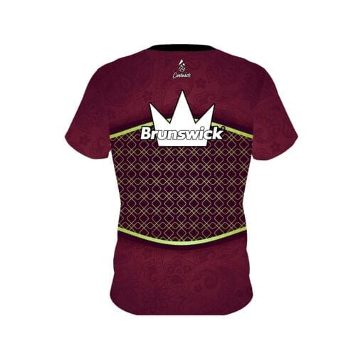 Brunswick Maroon Barricade CoolWick Bowling Jersey - Image 2