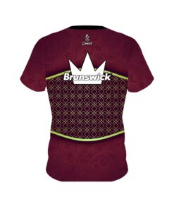 Alternative view of Brunswick Maroon Barricade CoolWick Bowling Jersey