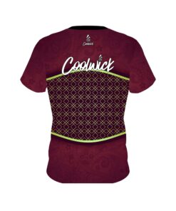 Alternative view of Signature Maroon Barricade CoolWick Bowling Jersey