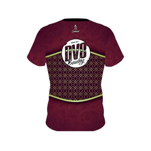 DV8 Maroon Barricade CoolWick Bowling Jersey - Image 2