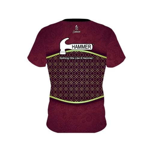 Hammer Maroon Barricade CoolWick Bowling Jersey - Image 2