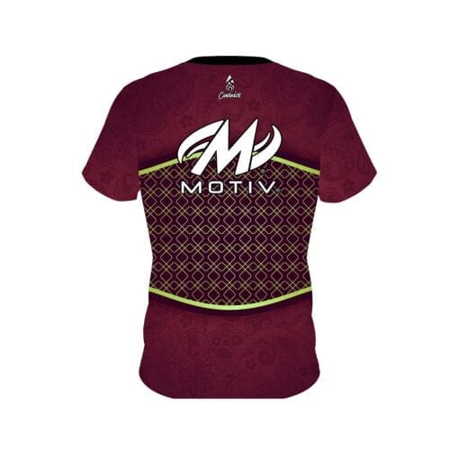 Motiv Maroon Barricade CoolWick Bowling Jersey - Image 2