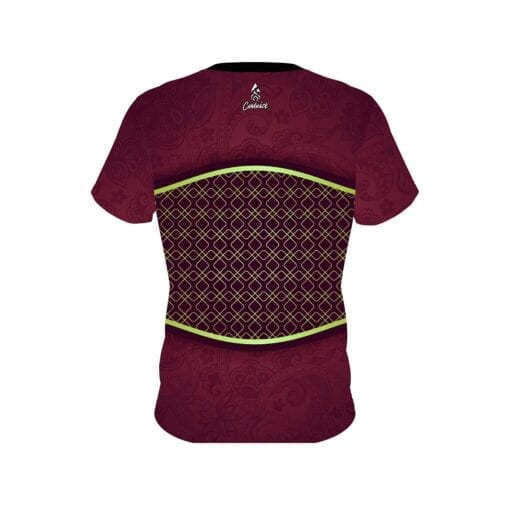 Plain Maroon Barricade CoolWick Bowling Jersey - Image 2