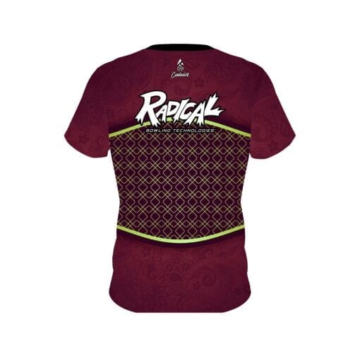 Radical Maroon Barricade CoolWick Bowling Jersey - Image 2