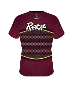 Alternative view of Radical Maroon Barricade CoolWick Bowling Jersey