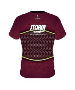 Alternative view of Storm Maroon Barricade CoolWick Bowling Jersey