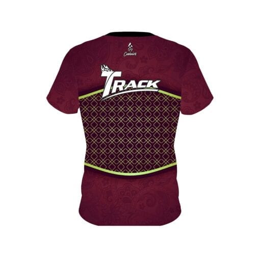 Track Maroon Barricade CoolWick Bowling Jersey - Image 2