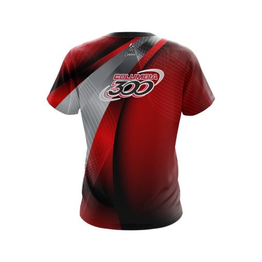 Columbia 300 Red Oblique CoolWick Bowling Jersey - Image 2