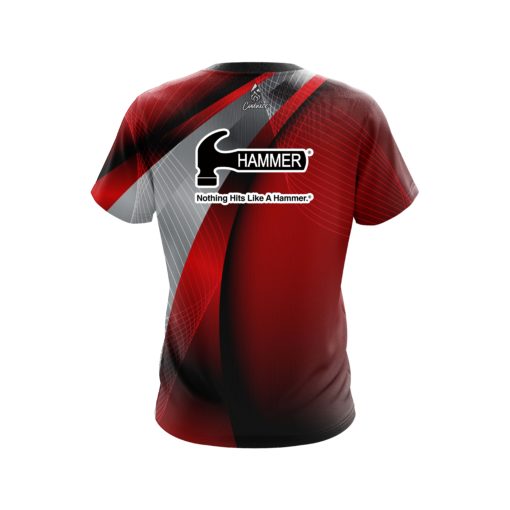 Hammer Red Oblique CoolWick Bowling Jersey - Image 2